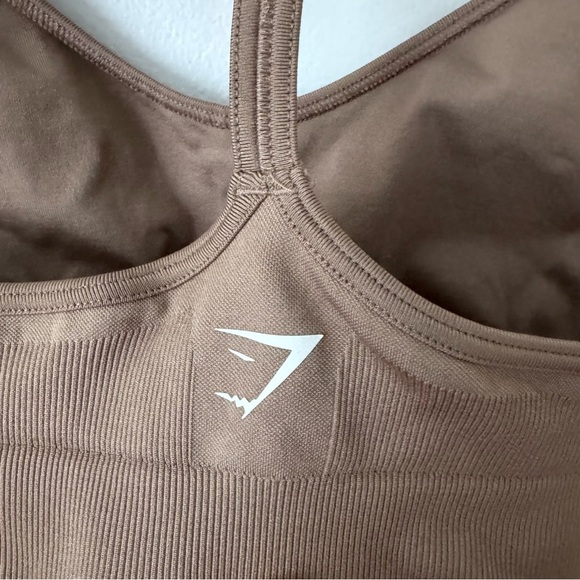 Gymshark tan/taupe y strap sports bra Size XSmall - Picture 3 of 4